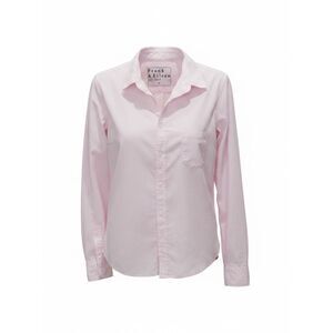 Frank & Eileen Barry Button Up Shirt Sz M Pale Pink 100% Cotton Lightweight
